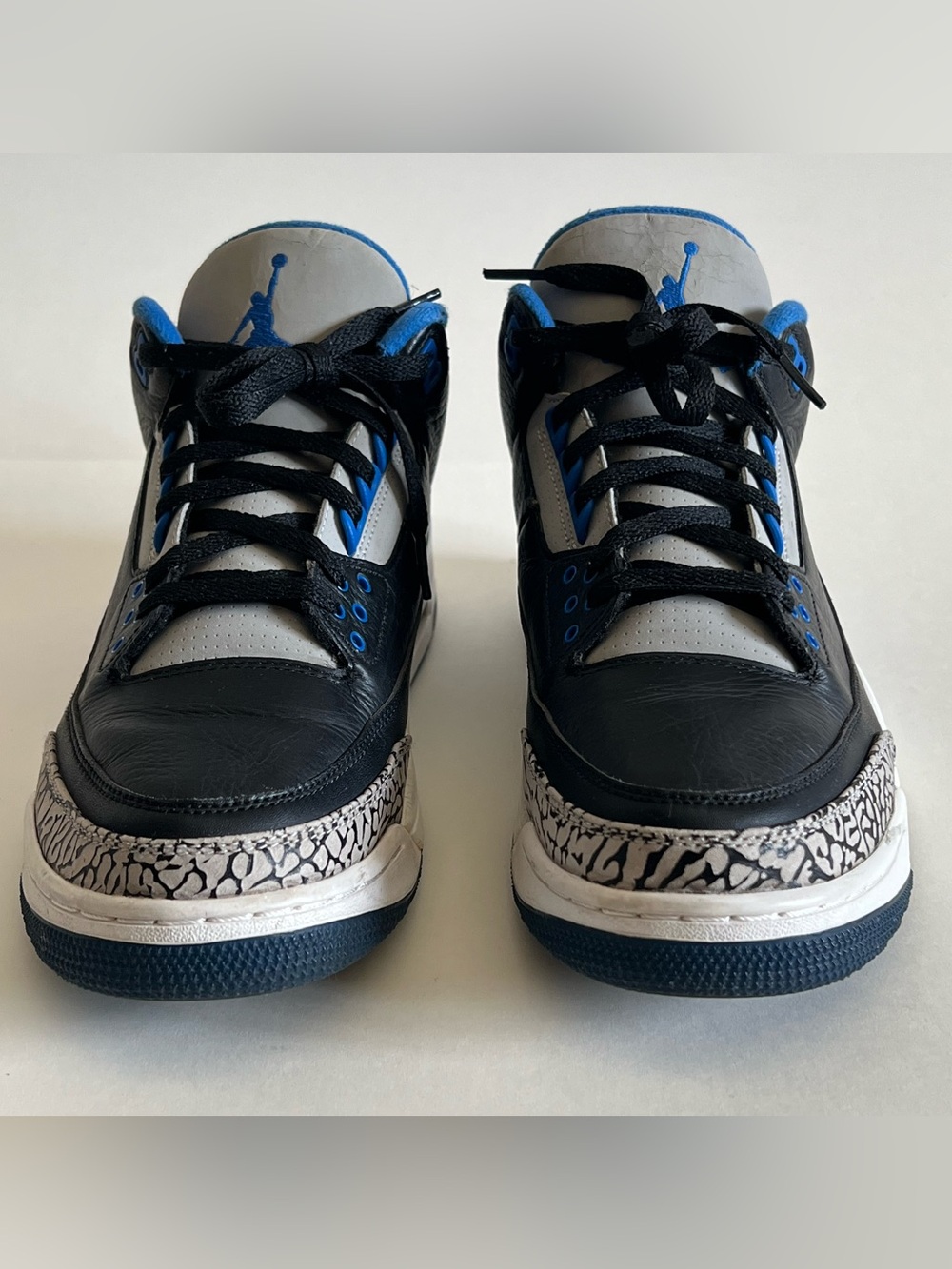 Air Jordan 3 Retro “SPORT BLUE” 2014 Retro Sneakers with Elephant Print